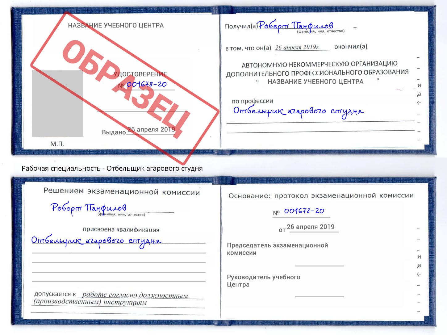 Отбельщик агарового студня Городец