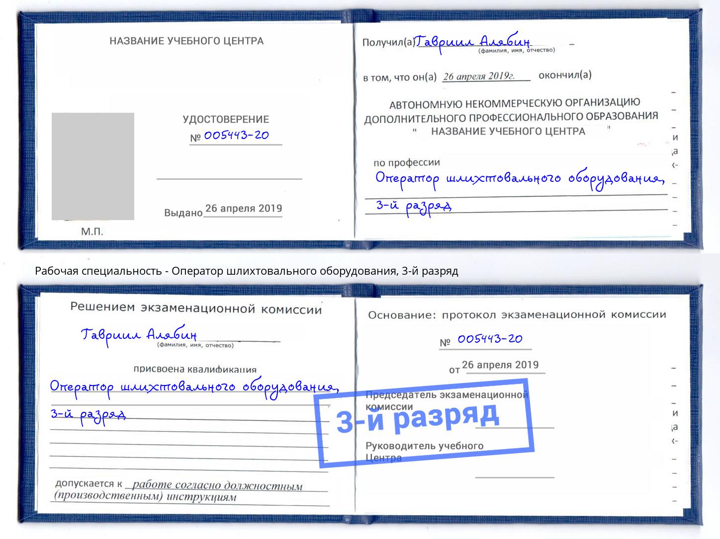 корочка 3-й разряд Оператор шлихтовального оборудования Городец